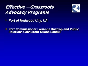 Where is the  Port of Redwood City?  The Start of Dot-Com  in Redwood City  Oracle