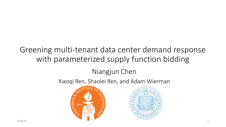 greening multi tenant data center demand response with