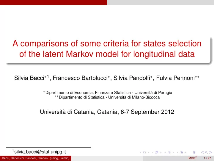 a comparisons of some criteria for states selection of