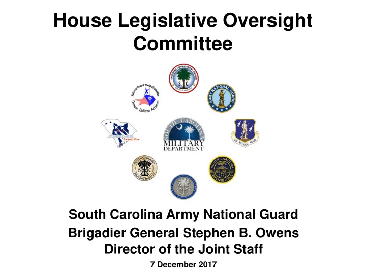 house legislative oversight committee