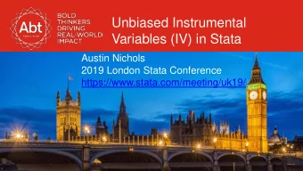 Variables (IV) in Stata  Austin Nichols  2019 London Stata Conference