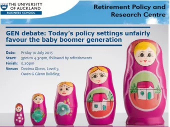 Government Economics Network  intergenerational debate  20 minutes for the motion  20 minutes