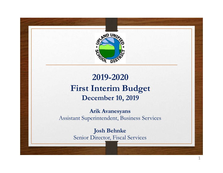 2019 2020 first interim budget