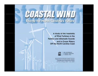 Coastal Wind Energy Study Coastal Wind Energy Study  Requested by the North Carolina General