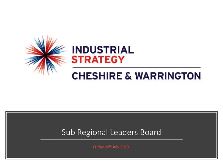 sub regional leaders board