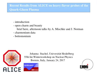 Recent Results from ALICE on heavy flavor probes of the  Quark-Gluon Plasma  - introduction  - open