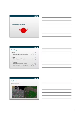1  Limitations of Polygonal Meshes  Planar facets (&amp; silhouettes)  Fixed resolution