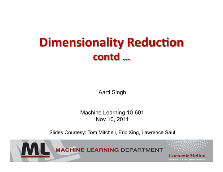 dimensionality reduc1on contd