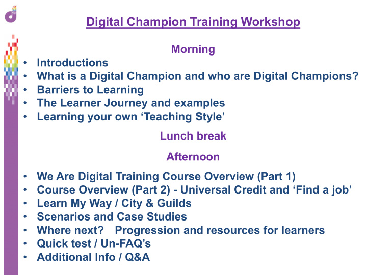 digital champion training workshop