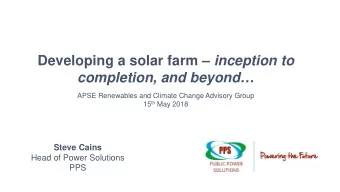 Steve Cains  Head of Power Solutions  PPS  Technologies  Bridge  Model Private sector Public