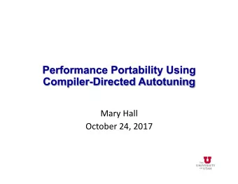 Mary Hall  October 24, 2017  Postdoctoral Researcher Opening: ~Jan. 2018  &gt;10 Open Faculty