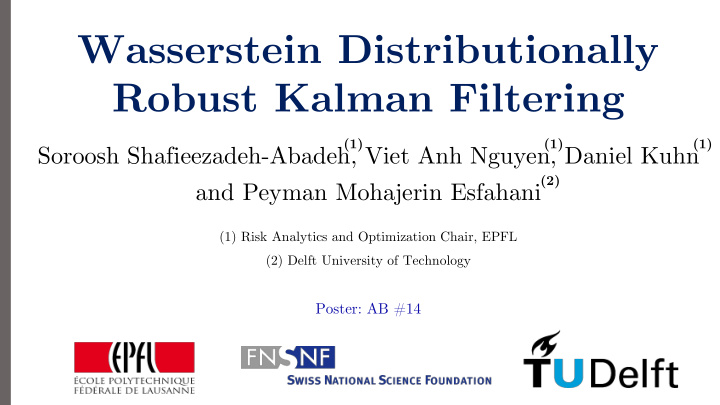 wasserstein distributionally robust kalman filtering