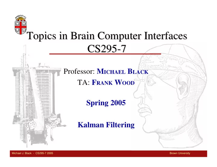 topics in brain computer interfaces topics in brain