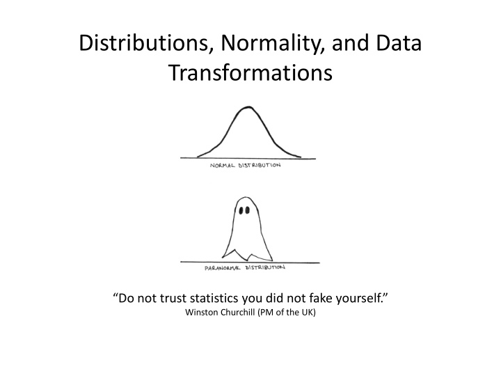 distributions normality and data transformations