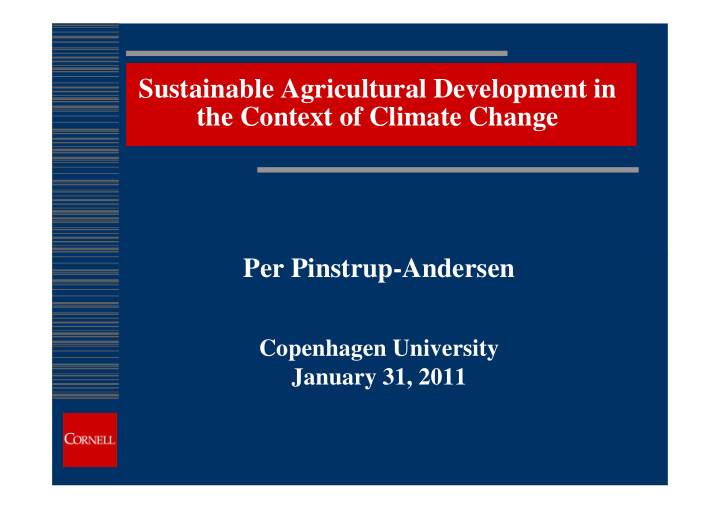 sustainable agricultural development in the context of
