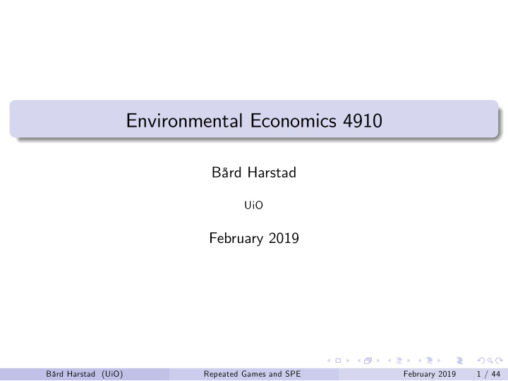 environmental economics 4910