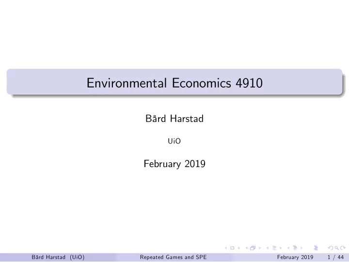 environmental economics 4910