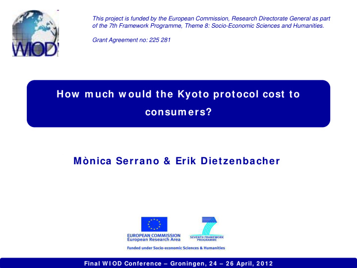 how m uch w ould the kyoto protocol cost to consum ers m