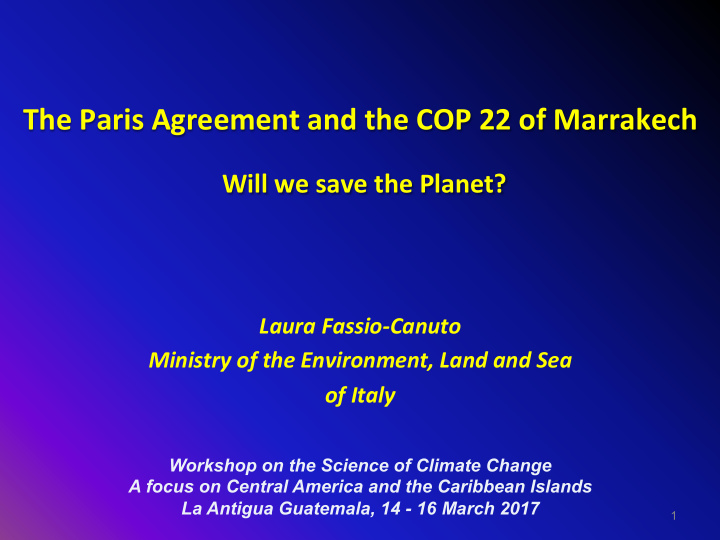the paris agreement and the cop 22 of marrakech