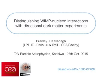 Distinguishing WIMP-nucleon interactions  with directional dark matter experiments  Bradley J.