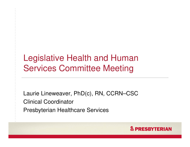 legislative health and human services committee meeting