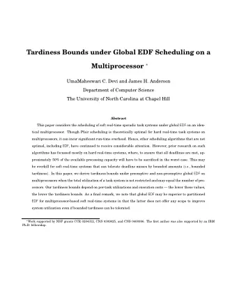Tardiness Bounds under Global EDF Scheduling on a Multiprocessor   UmaMaheswari C. Devi and