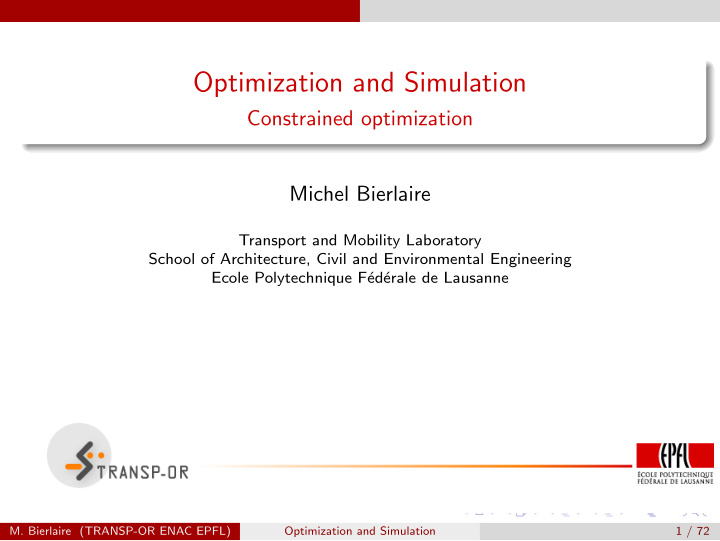 optimization and simulation