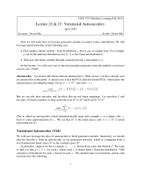 lecture 22 23 variational autoencoders