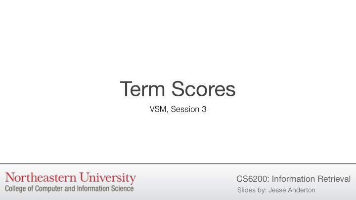 term scores