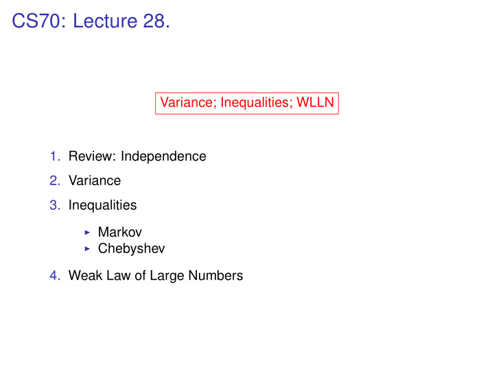 cs70 lecture 28