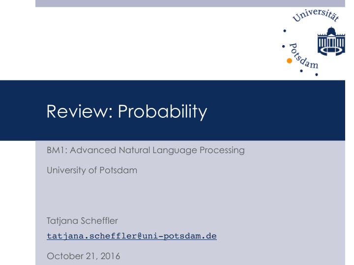 review probability