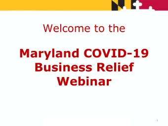 Maryland COVID-19  Business Relief  Webinar  1  Commerces New COVID-19 Relief Funding    $50