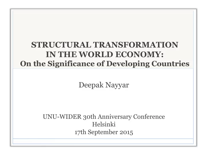 in the world economy