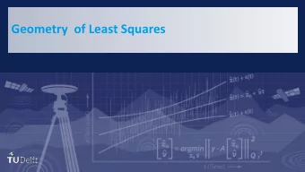 Geometry    of  Least  Squares        2    Least squares from the