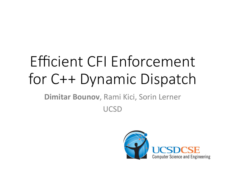 efficient cfi enforcement for c dynamic dispatch
