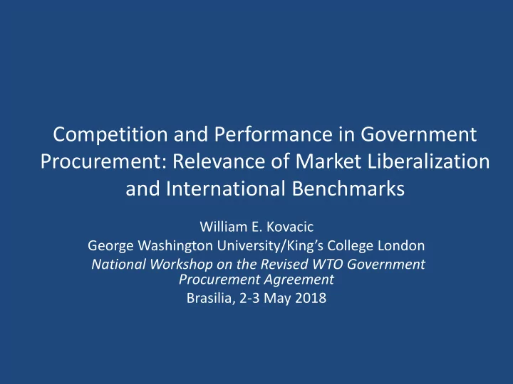 and international benchmarks