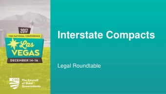 Interstate Compacts  Legal Roundtable  Case Law Update  The Smarter Balance Assessment Consortium