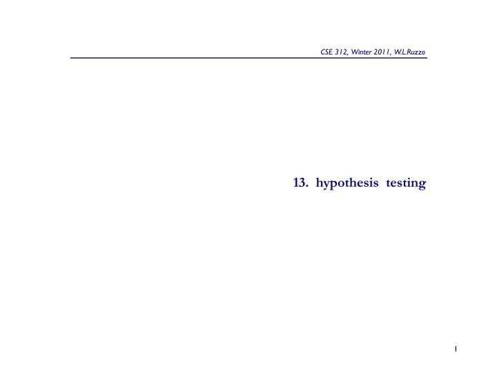 13 hypothesis testing