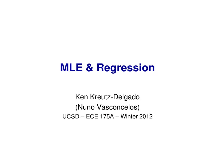 mle regression