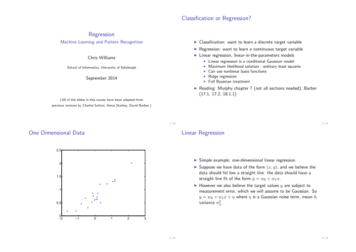 classification or regression regression