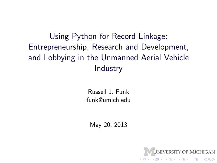 using python for record linkage entrepreneurship research