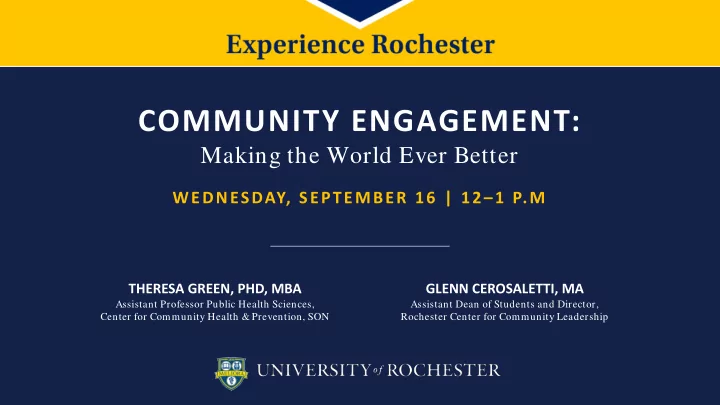 community engagement