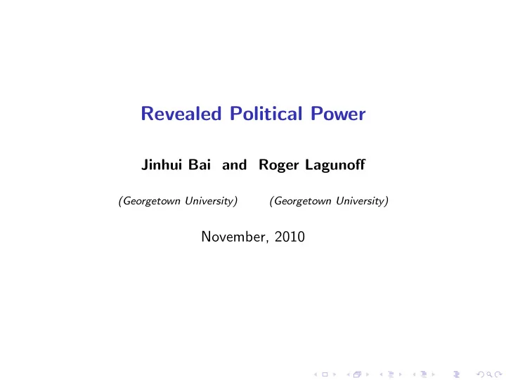 revealed political power