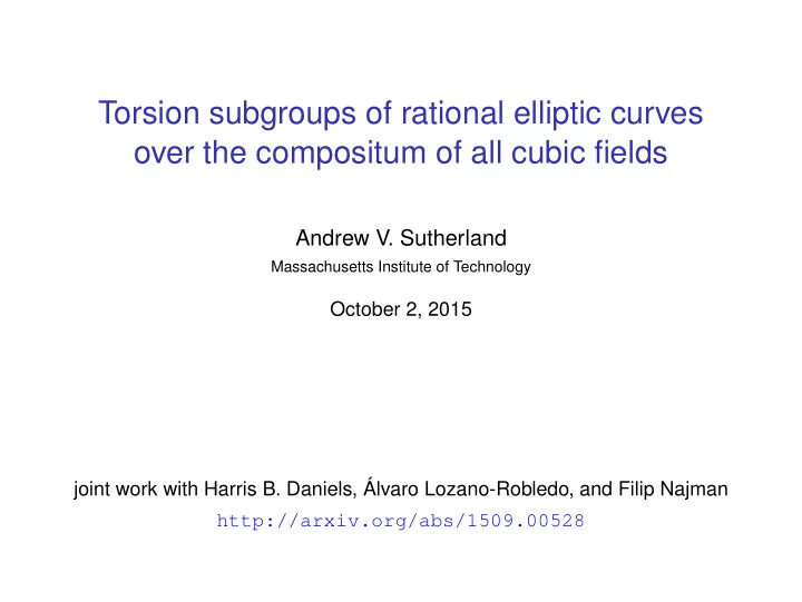 torsion subgroups of rational elliptic curves over the