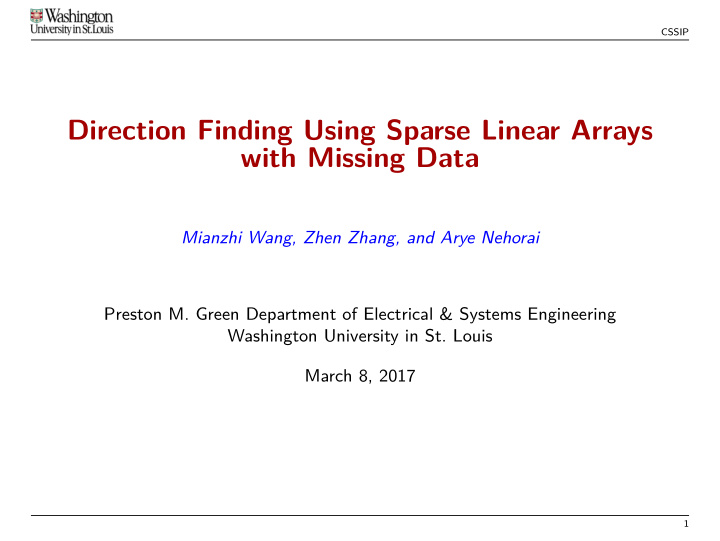 direction finding using sparse linear arrays with missing
