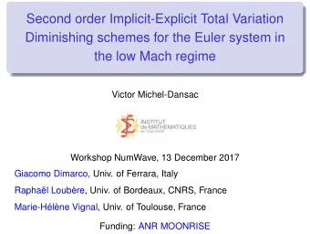 Second order Implicit-Explicit Total Variation  Diminishing schemes for the Euler system in  the