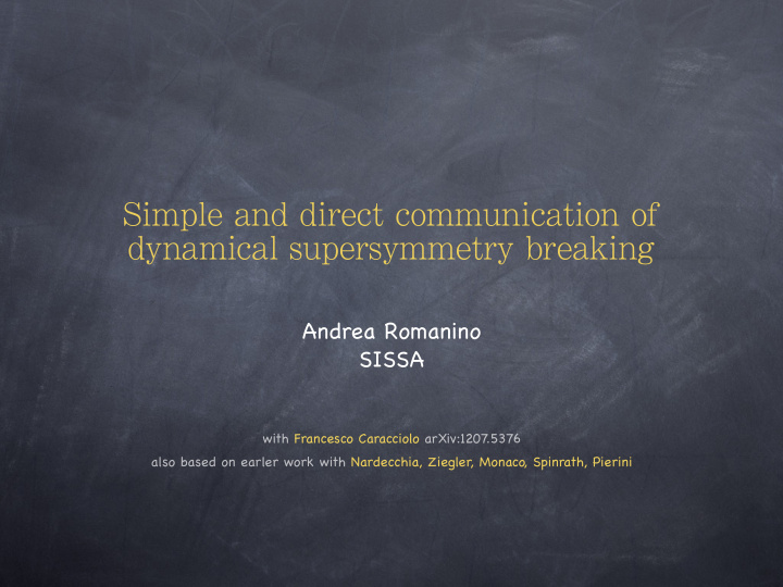 simple and direct communication of dynamical