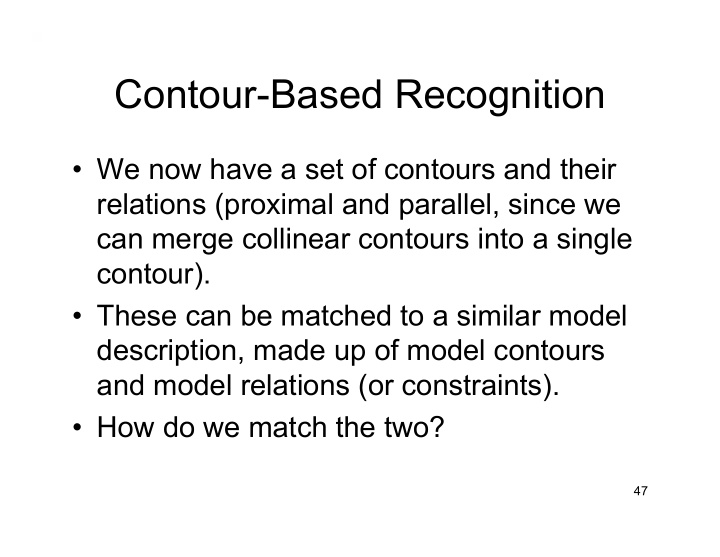 contour based recognition