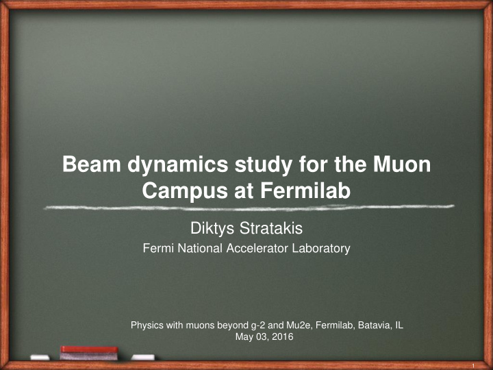 beam dynamics study for the muon campus at fermilab
