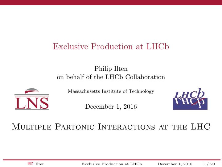 exclusive production at lhcb